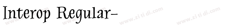 Interop Regular字体转换